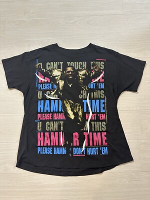 1990 - MC HAMMER Can't Touch This Rare Vintage Shirt Size Large  SINGLE STITCH