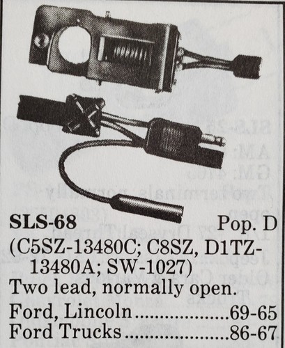 Vulcan SL-168 Stop Light Switch 1965-69 Ford & Lincoln 1967-86 Ford Trucks - 第 3/4 張圖片