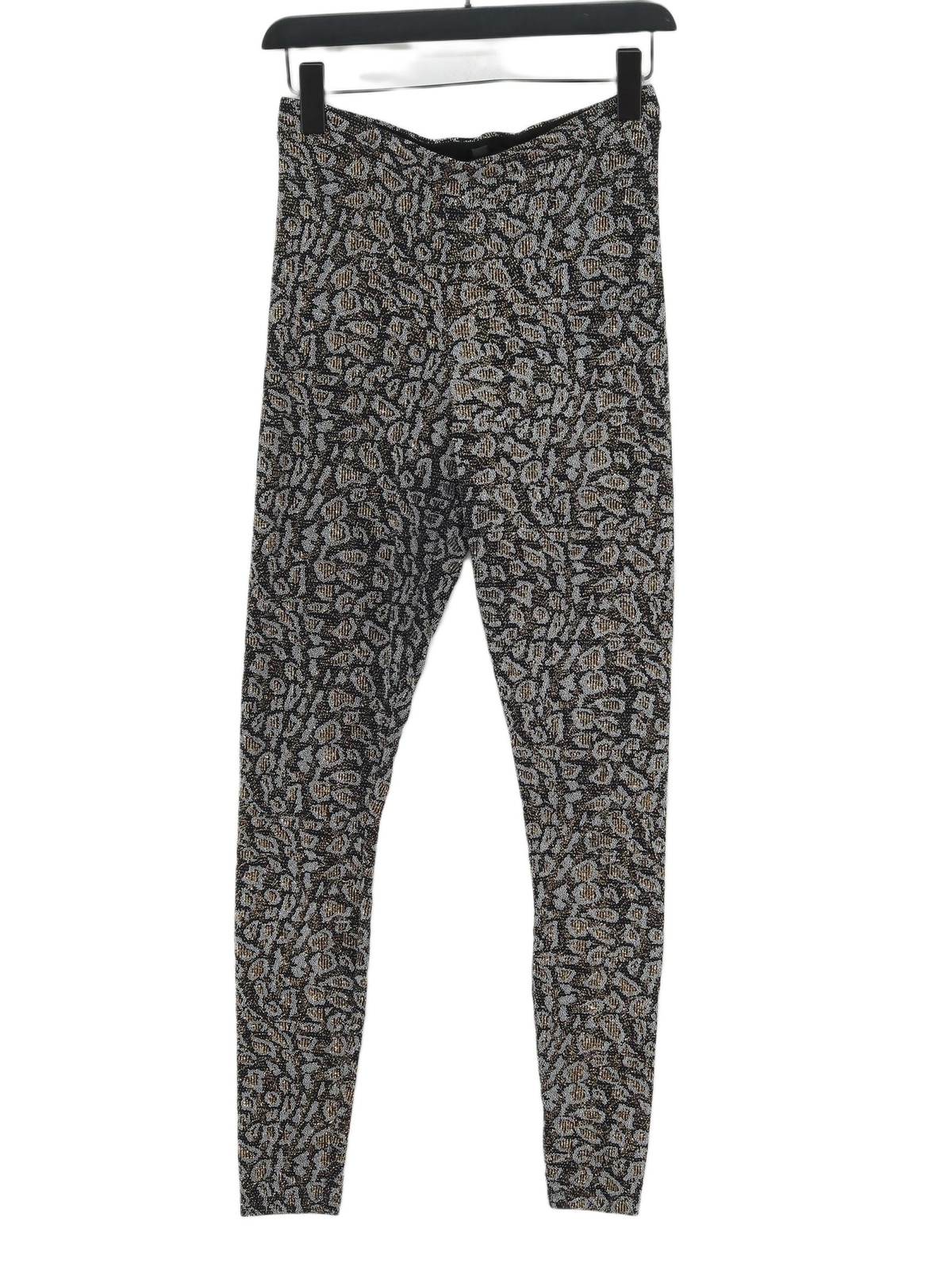 ALTRA Topshop Leggings Donna UK 12 Nylon Argento con Elastan Altri Interi Lunghezza