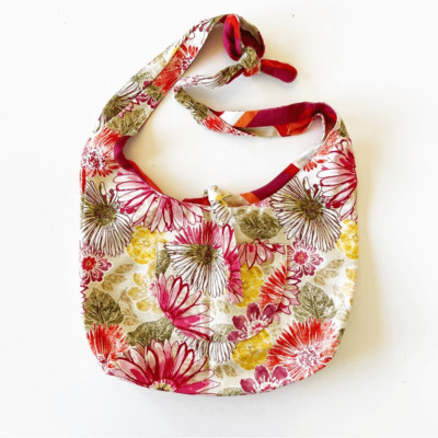 Three Sisters Co Reversible Sling Tote Floral Chevron Bright Colorful Bag Boho