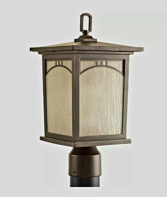 Progress Lighting Residence Collection 1-Light Umber Textured Art Glass