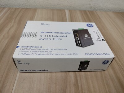 GE Security (MC-4TX1FXSM-15KM) 4+1 FX Industrial Switch *SEALED*