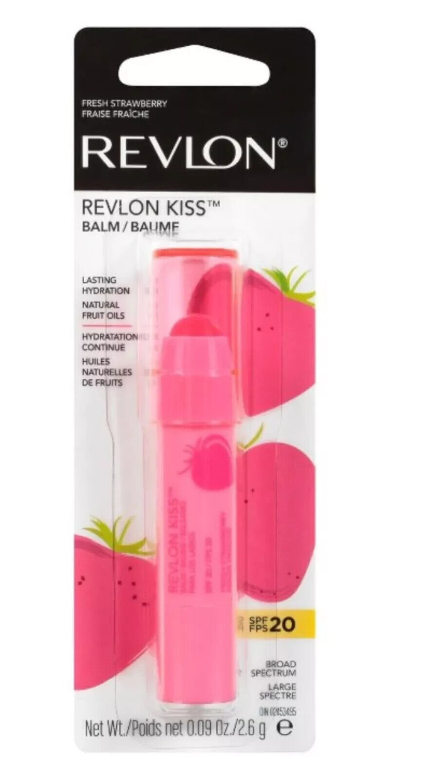 Revlon Kiss Lip Balm in Fresh Strawberry for Lasting Hydration - New & Sealed-image