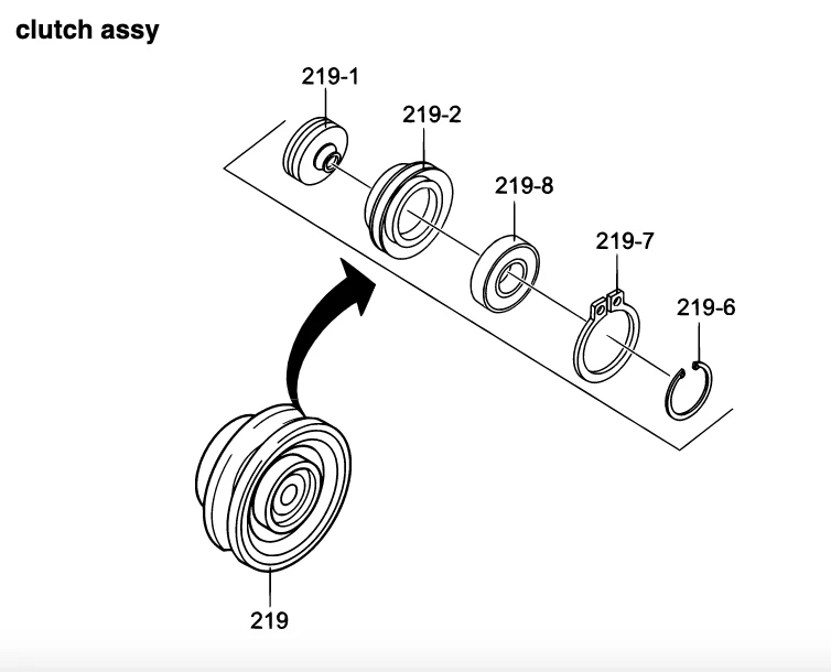 Multiquip Clutch Assembly 18mm Bore for MVB85H Reversible Plate 