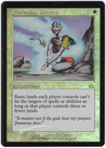 Sheltering Prayers 2000 Prophecy FOIL White Rare Enchantment MTG NM AZ3