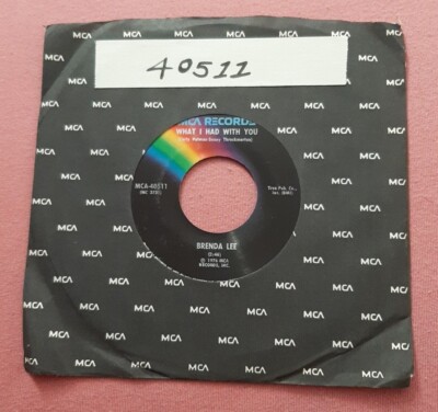 Brenda Lee 45 Find Yourself Another Puppet / What I Had With You MCA-40511 ex