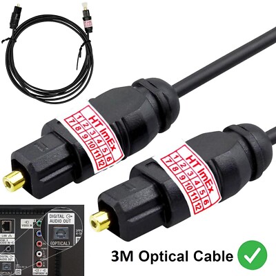 3m Digital Audio Optical Toslink Kabel für LG SoundPlate LAB550W Heimkinosystem