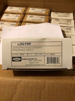 HUBBELL LODTRP LIGHTOWL DUAL TECH OCCUPANCY SENSOR, 1600 SQFT, 24VDC, WHITE