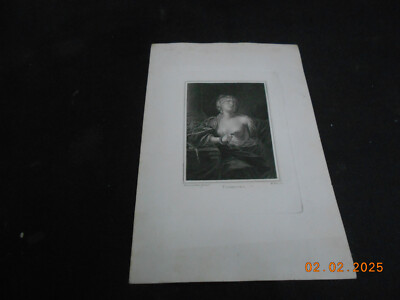 3x Stahlstich ? ca. 1880 evtl. früher Cleopatra David Cherub