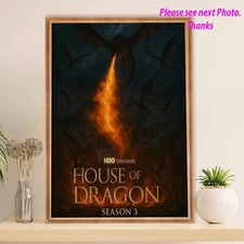 House of the Dragon SS3 Movie Poster, Game of Thrones TV Series Wall Decor