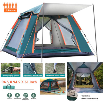 4 Person Camping Tent Waterproof, Easy Setup Large Family Tent Dome Hiking