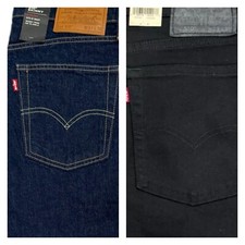 Levis 510 Jeans Skinny Fit Mens Levi's Denim Rinsed Dark Blue Black