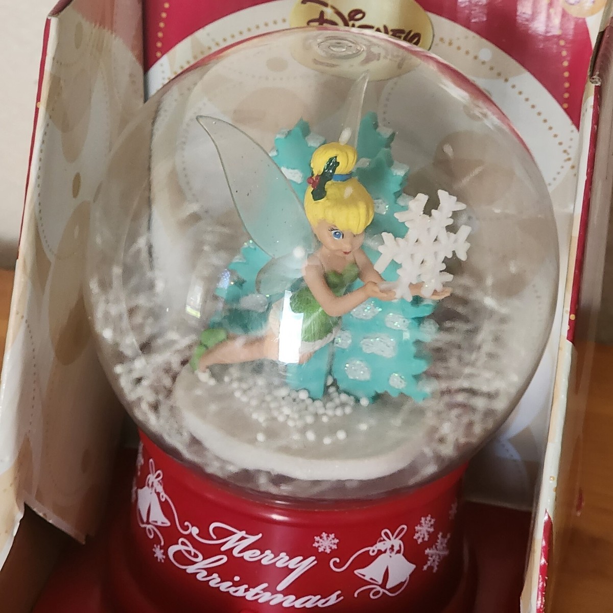 (^^)☆様 BROKEN Disney Tinker Bell Musical Miniature Snow Globe Christmas
