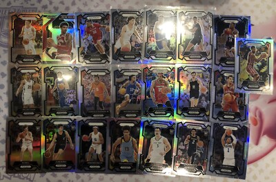 (69)  24 PRIZM Draft Picks Basketball LOT- Silver/Orange/Red Ice 56 Rookie 9 Vet