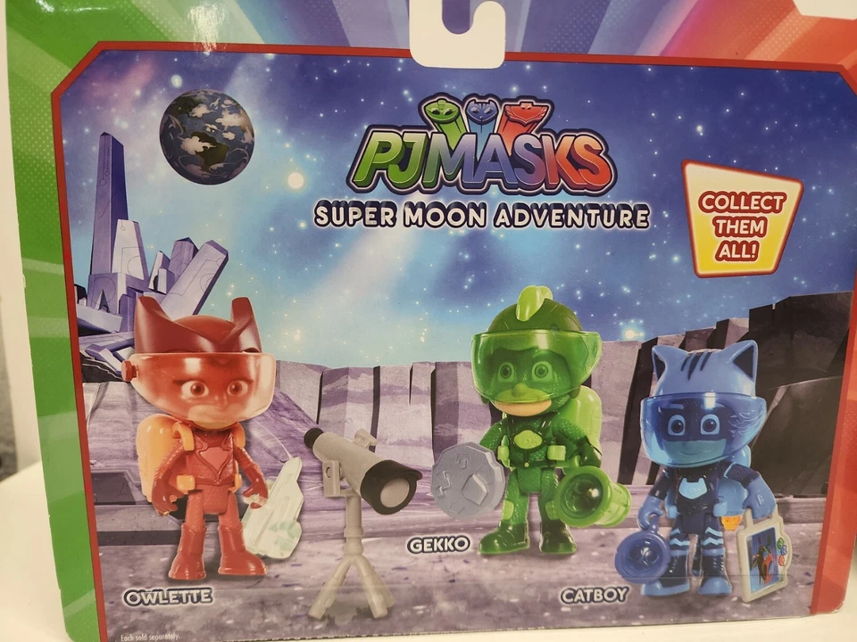 PJ Masks Super Moon Adventure Lot of 2 Catboy & Owlette Figure Playset NEW - Image 4 of 4