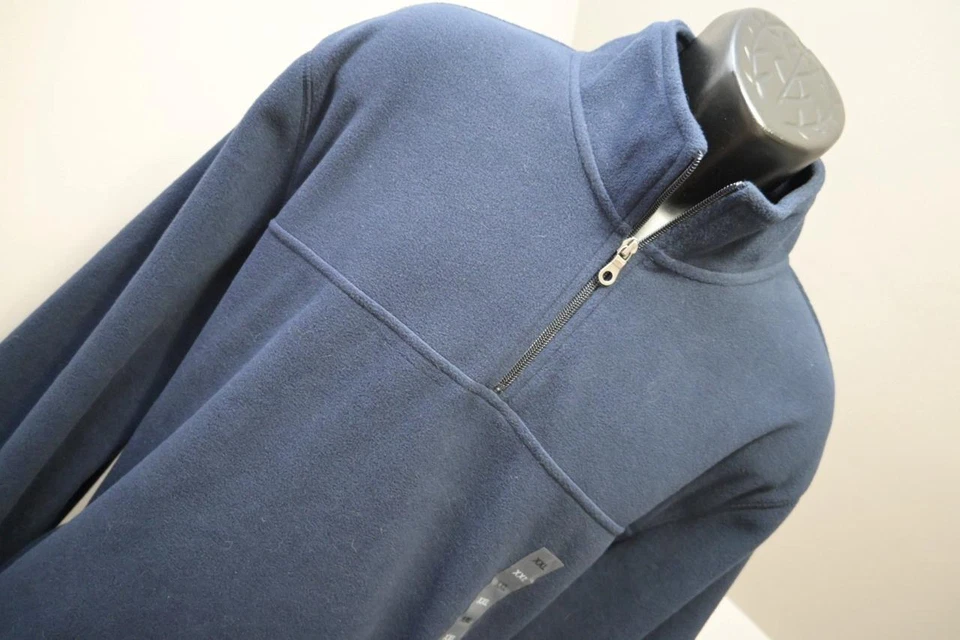 Croft & Barrow Full Zip Fleece Jacket Hiking Camp Sweater Dark Blue Mens Sz 2XL - Image 4 of 4