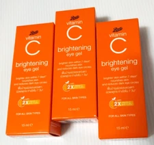 3x15 ml. Boots Brightening EYE GEL 2 x Vitamin C/  For All Skin Types/Exp: 11/27