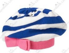 Gymboree M 7-8 Nautical Striped Sweater Beret Hat NWT Stripes and Anchor