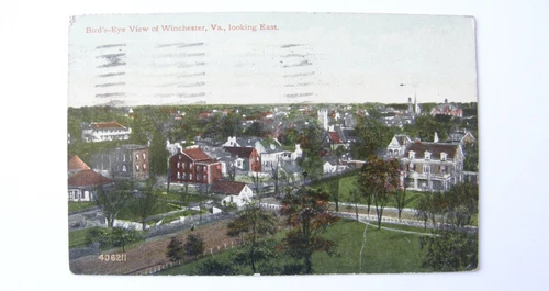 V1151:: Posted 1916, Bird's-Eye View East, Winchester Virginia, Frederick County