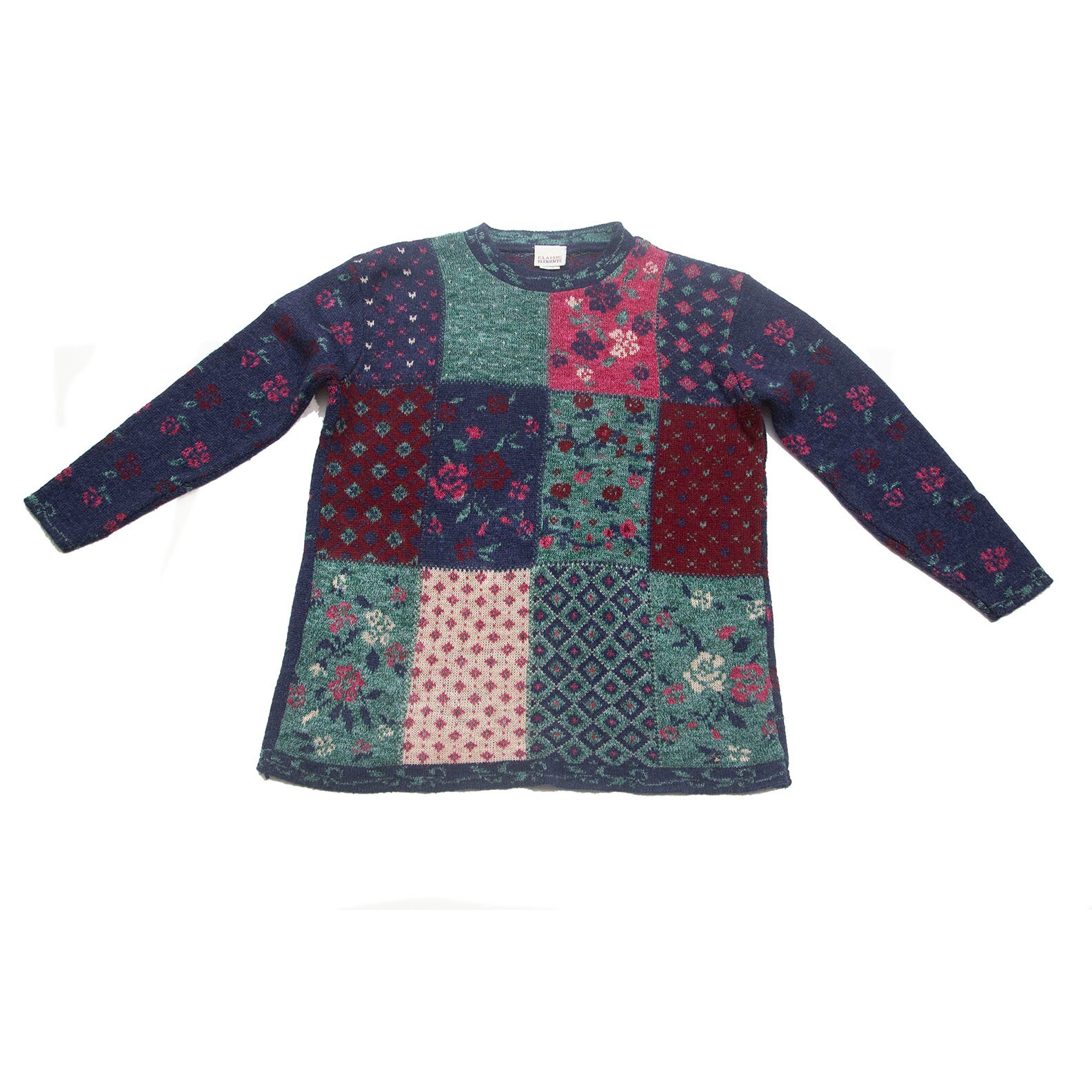 Classic Elements Long Sleeves Color Block Floral … - image 8