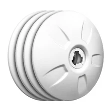 FlowBelow Aero Wheel Cover Set, 4 White 22.5 Aerodynamic Hub Caps SUPER SINGLES
