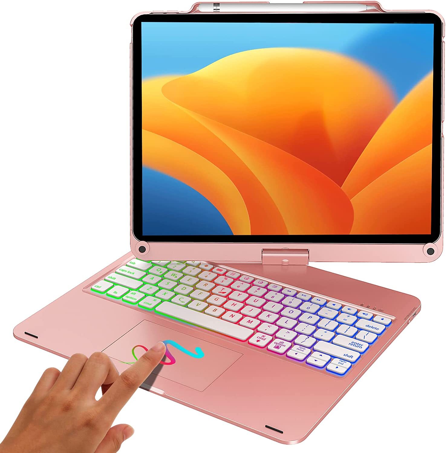 For iPad Pro 12.9" 4th/5th/6th Gen 2022 Backlit Touchpad Keyboard With