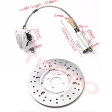 Rear Disc Brake Caliper Cylinder Rotor Kit for ATV Go Kart Trike 125cc 150 200cc