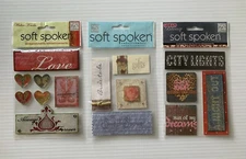 Me & My Big Ideas Soft Spoken Embellishments Stickers Love Date Night Bride