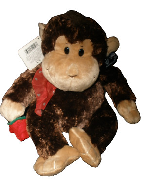 NEW Applause With Love Plush Monkey Holding Rose 12'' with all Tags  (T88)