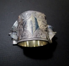 Vintage, Middletown Plate Co. , No. 74,  Silver Plated, Eagles, Napkin Ring