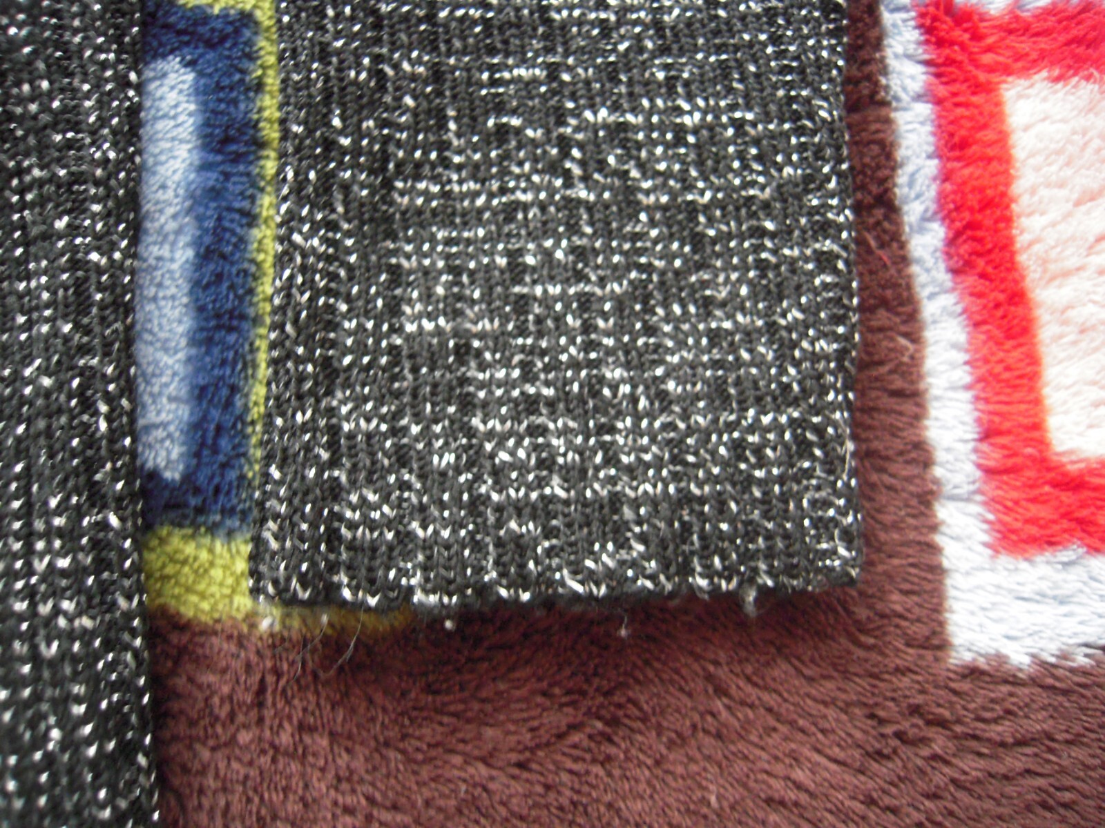 VTG BLACK & GREY POLY BLEND SOLID PATTERN W BACK … - image 7