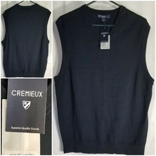 NWT CREMIEUX COLLECTION Men's Size Lg Navy Dress Pullover Sleeveless Vest 85