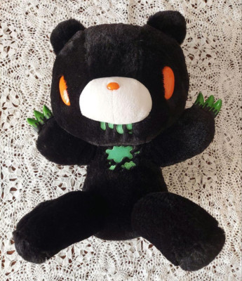 Chax GP Gloomy Bear Plush CGP-352 Horror Glow in the Dark Neon Black Used
