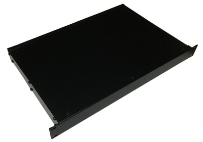 1HE 19 Zoll Rackmount Gehäuse 390mm tief, in schwarz