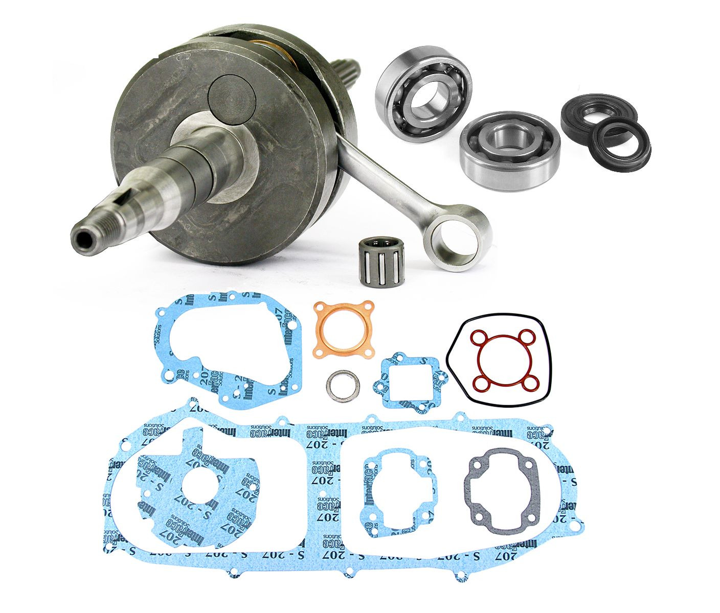 Vilebrequin MBK Nitro haute précision et kit roulements joints pour moteur Minarelli