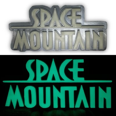 Space Mountain Ride Sign Disney World Land Wall Decor Display 3Dprinted Souvenir