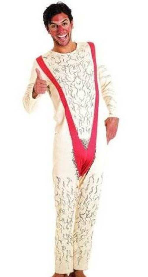 adult naked sexy man skin suit costume Fake Naked Nude Inflatable Doll Man Costume Standard main image 0