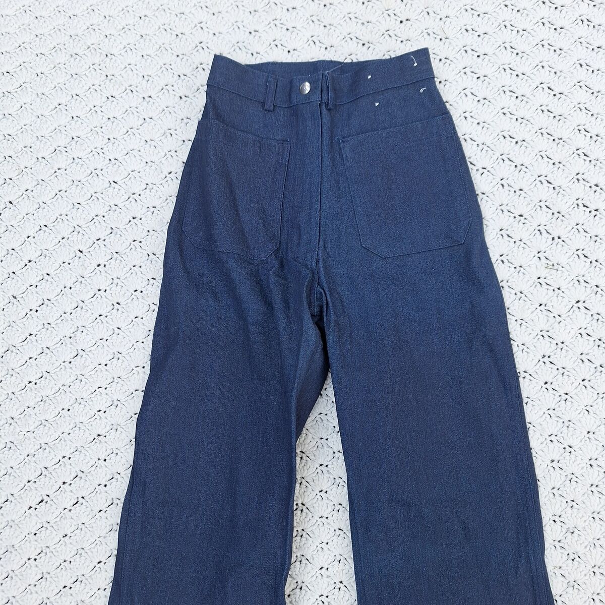 Vtg Seafarer US Navy Women Military Denim Uniform Pants Bell Vtg Seafarer US Navy Women Military Denim Uniform Pants Bell