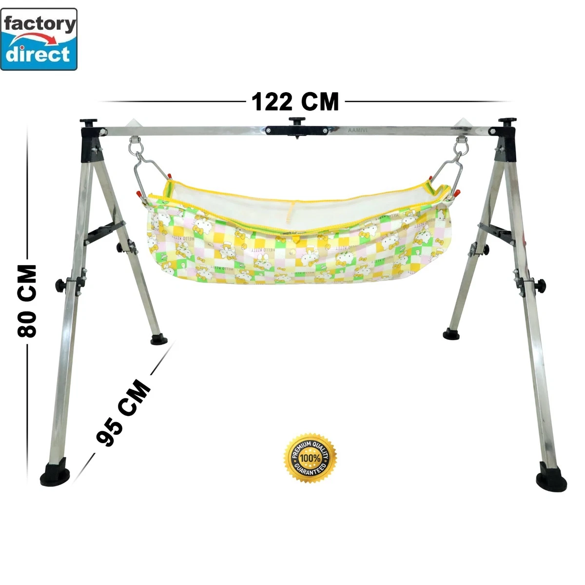 CR106 Sturdy Premium Indian Style Stainless Steel Baby Swing Ghodiyu Gift  NRI