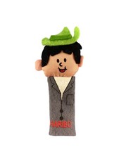 HARIBO Finger Puppe Figur Junge Grüner Hut Grauer Anzug Höhe 11cm Vintage 1996