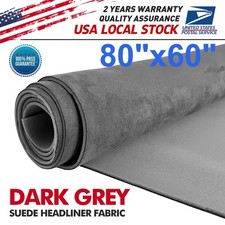 Headliner Fabric with Foam Backing for Car Ceiling Fabric Repair 80"X60" Grey