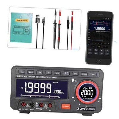 Zoyi 5566SE Digital Multimeter with Bluetooth Speaker, AC/DC Voltage Tester, 