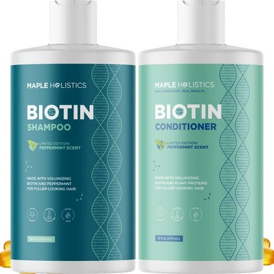 Volumizing Biotin Shampoo and Conditioner Set - Sulfate 16 Fl Oz (Pack of 2) 