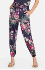 Johnny Was Floral Cora Jogger Silk Pant Sz L NWT