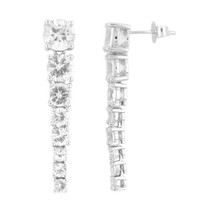 Cavill Damen Ohrstecker 925 Sterling Silber 5,92Ct Brillantschliff- Ohrringe FüR