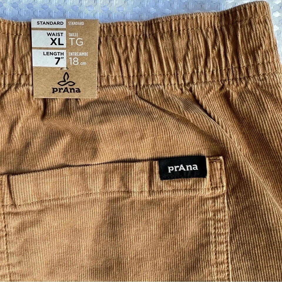 Prana | Pantalón Corto Canyon Camp Elástico Pana Cintura Elástica Pull-on Para Hombre XL NUEVO CON ETIQUETAS Foto 4 de 4