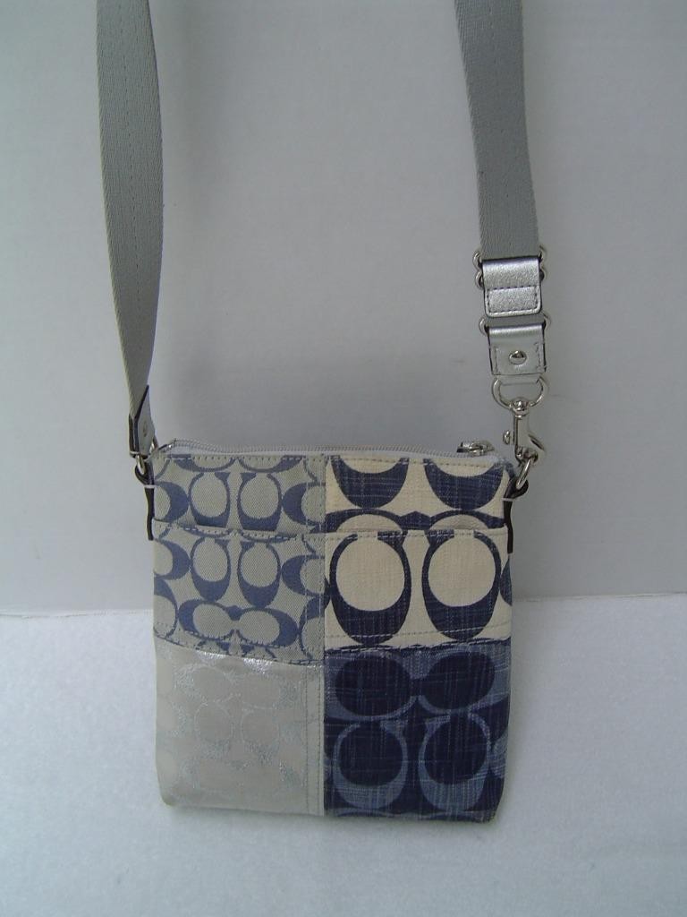 AUTHENTIC COACH TONAL DENIM PATCHWORK SWING PACK … - image 5