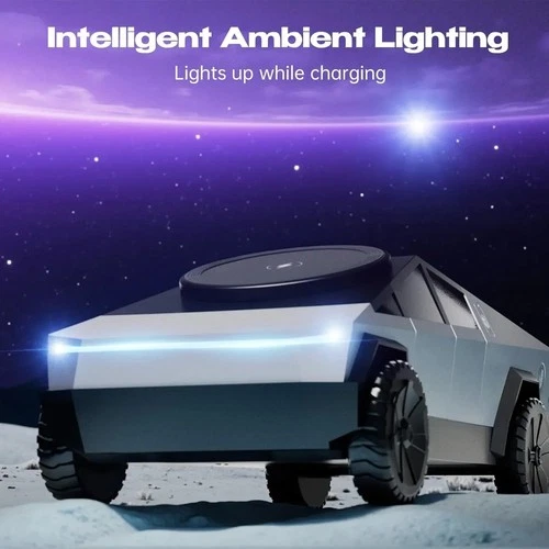 Cybertruck 3 in 1 Magnetic Wireless Charger Stand iPhone 17 16 Pro Max UK - Picture 6 of 7