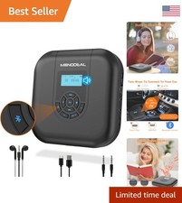 Portable Bluetooth CD Player with FM Transmitter  Rechargeable Battery for Home