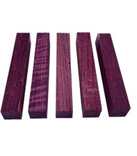 Purpleheart Pen Blanks - 3/4" x 3/4" x 5" 5 Pcs 